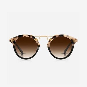 Krewe STL II (St. Louis II) Oyster to Black Sunglasses, 24K